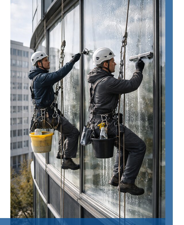 Мойка панорамных окон в Каменке от 354 р. заказать у ВЫСОТНИК-Кам