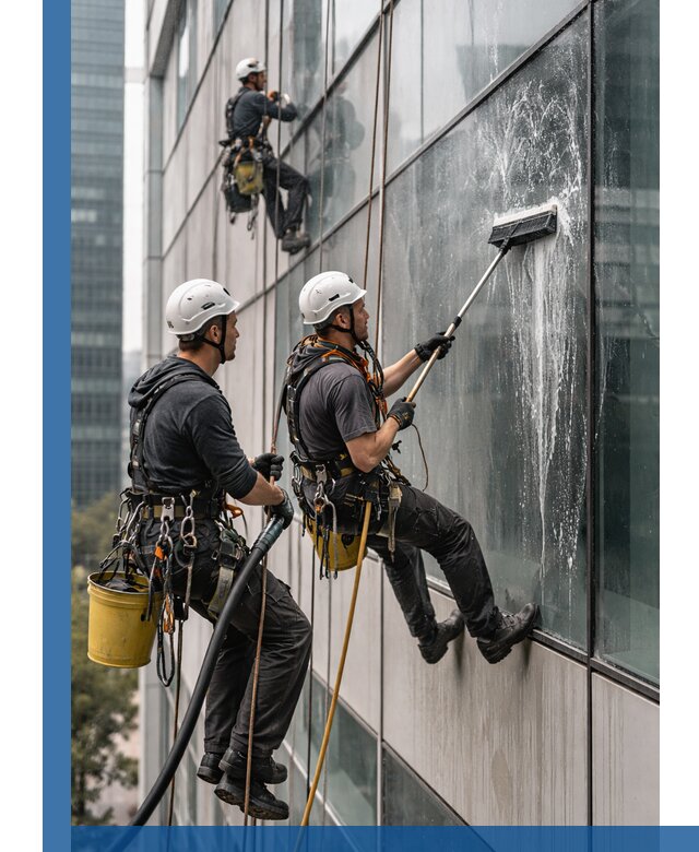 Профессиональная высотная мойка фасадов зданий в Каменке
