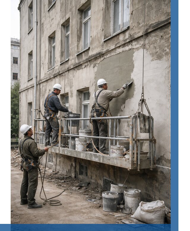 Капитальный ремонт фасада в Каменке от 4248 р. | ВЫСОТНИК-Кам