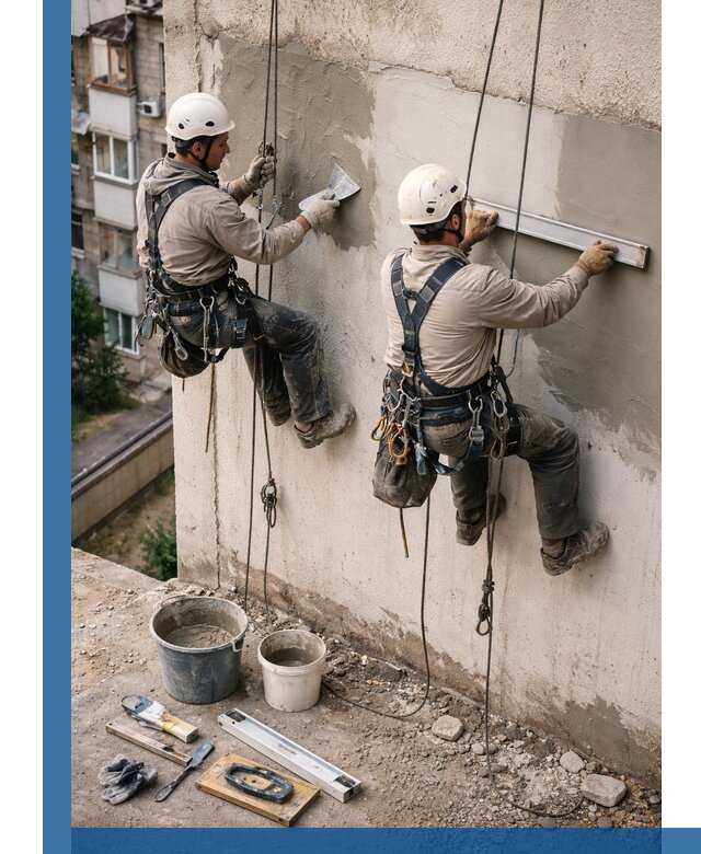 Комплексный ремонт штукатурного фасада с гарантией в Каменке