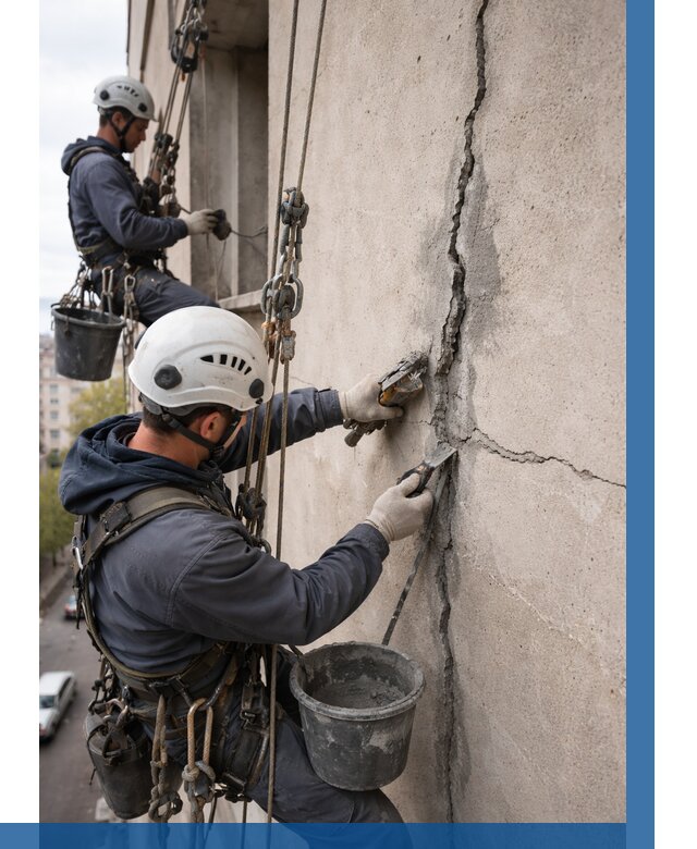 Заделка трещин на фасаде в Каменке от 910 р. | ВЫСОТНИК-Кам