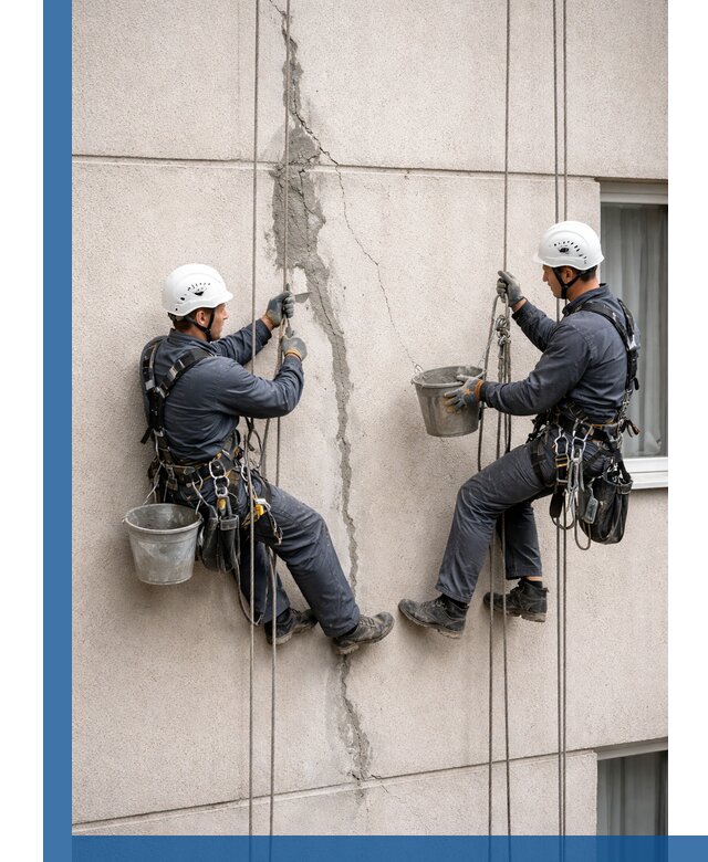 Заделка трещин на фасаде в Каменке с гарантийным ремонтом