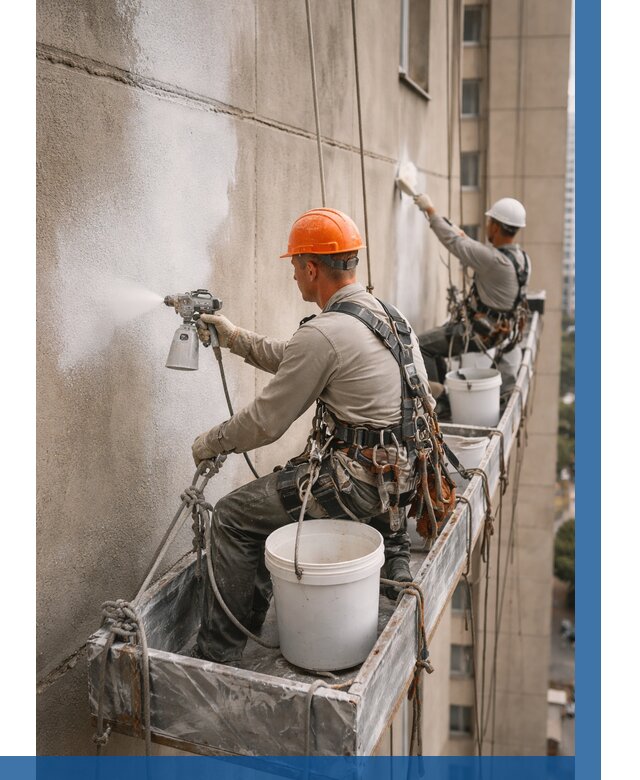 Грунтовка фасада на высоте в Каменке от 121 р. | ВЫСОТНИК-Кам