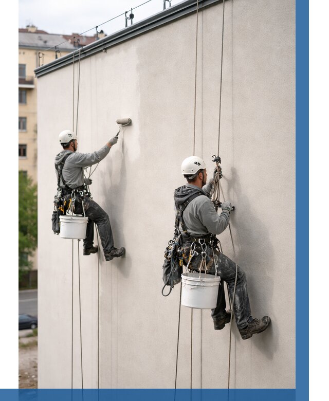 Покраска оштукатуренного фасада в Каменке от 324 р. | ВЫСОТНИК-Кам