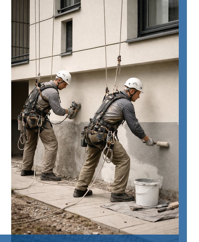 Окраска цоколя здания в Каменке от 455 р. под ключ | ВЫСОТНИК-Кам