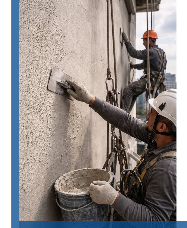 Декоративная штукатурка фасада с утеплением и защитой в Каменке