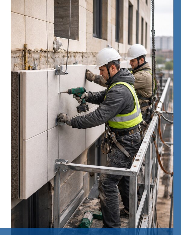 Монтаж фасадных термопанелей в Каменке от 1517 р. | ВЫСОТНИК-Кам