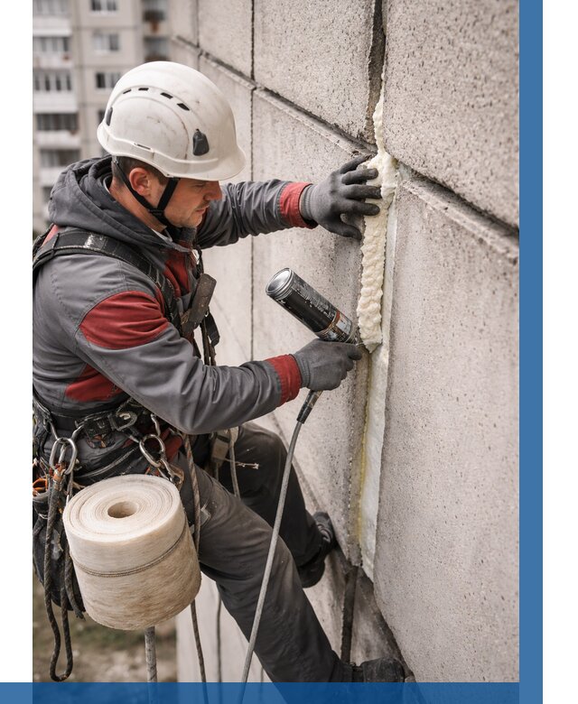 Утепление межпанельных швов в Каменке от 708 р. | ВЫСОТНИК-Кам