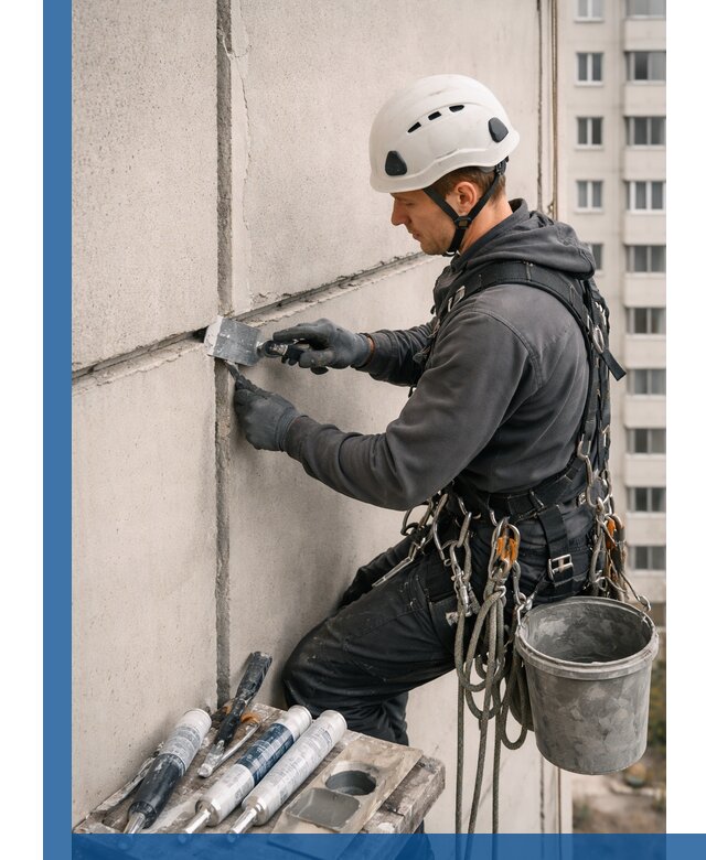 Ремонт межпанельных швов в Каменке герметизация и восстановление
