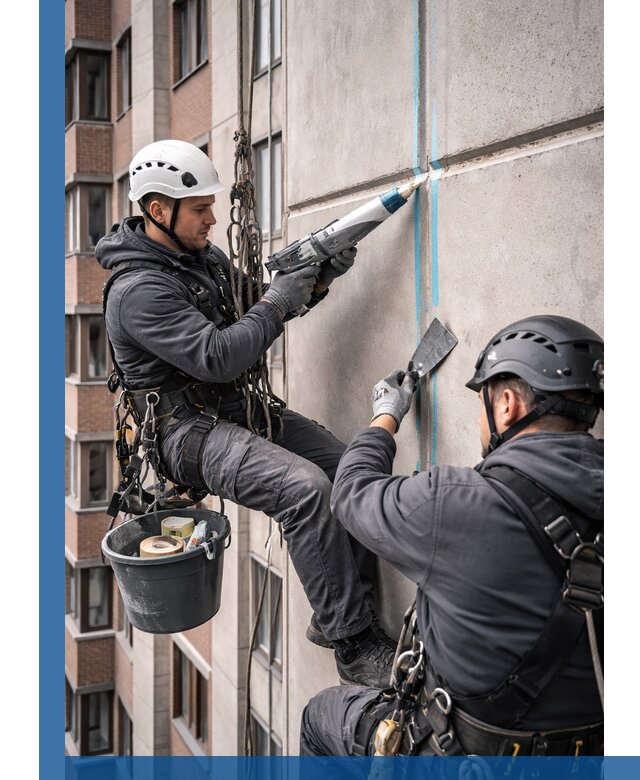 Вторичная герметизация швов фасада и кровли в Каменке