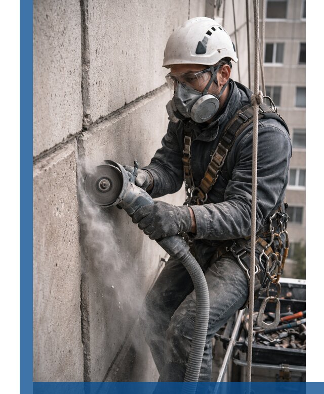 Штробление межпанельных швов в Каменке качественно и быстро