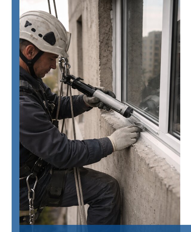 Герметизация оконных швов снаружи в Каменке профессионально