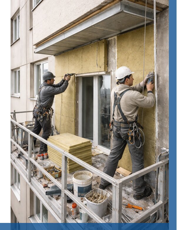 Утепление балкона снаружи в Каменке от 1618 р. под ключ ВЫСОТНИК-Кам