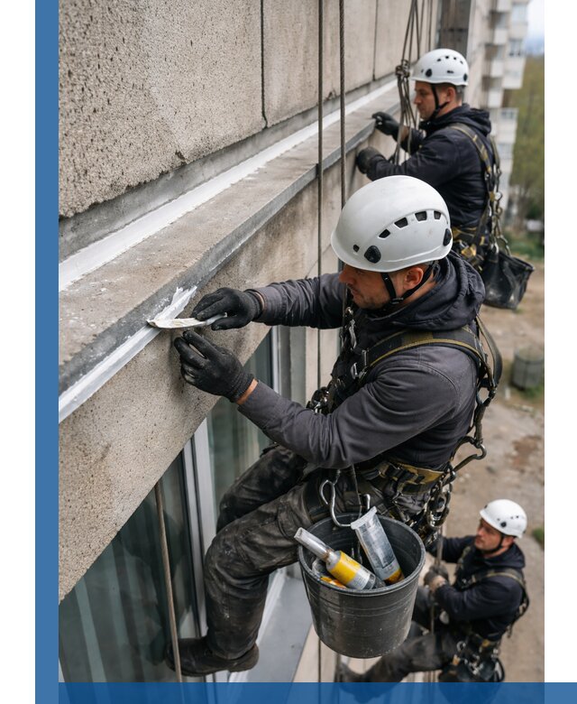 Герметизация примыкания балкона в Каменке под ключ с гарантией