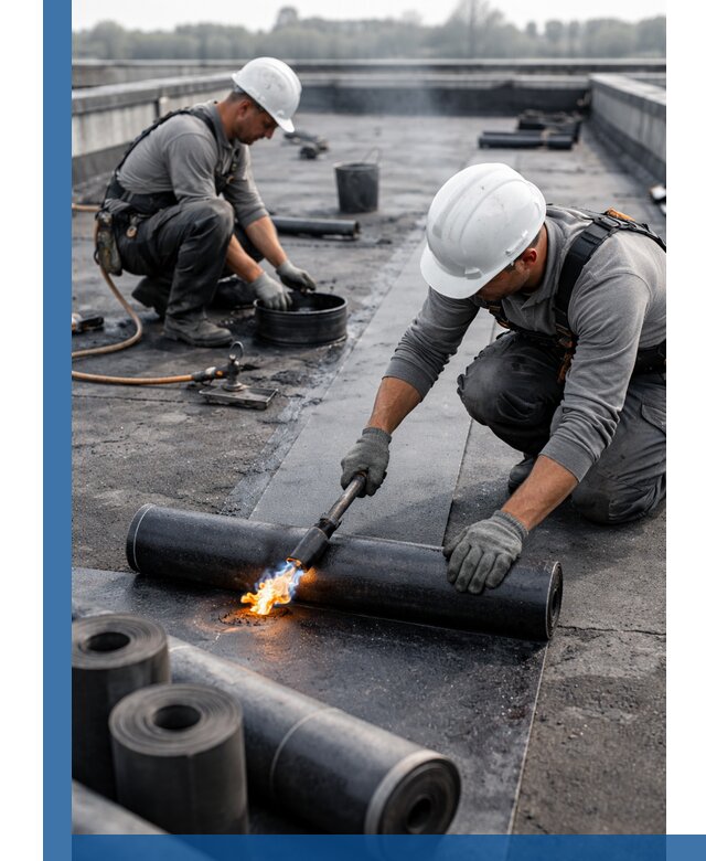 Ремонт рулонной кровли в Каменке герметизация и восстановление