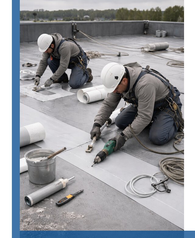 Ремонт мембранной кровли в Каменке качественно и с гарантией