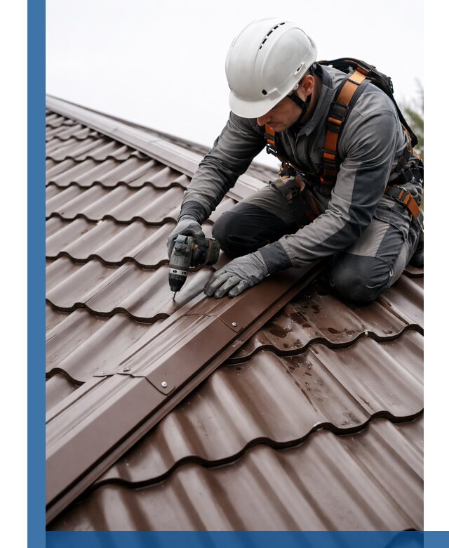 Ремонт металлочерепицы на крыше в Каменке профессионально