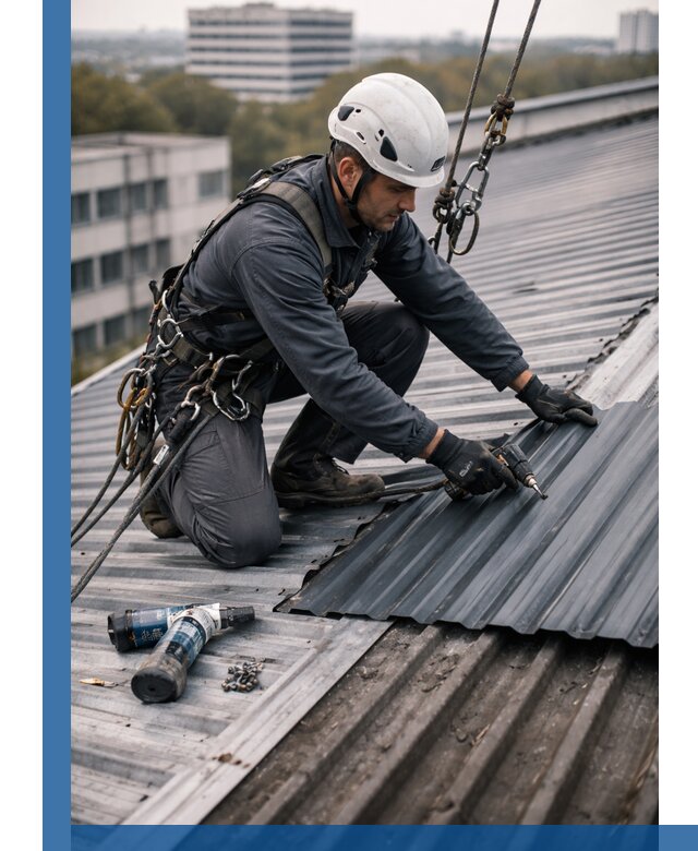 Ремонт профнастила на кровле в Каменке, работы под ключ