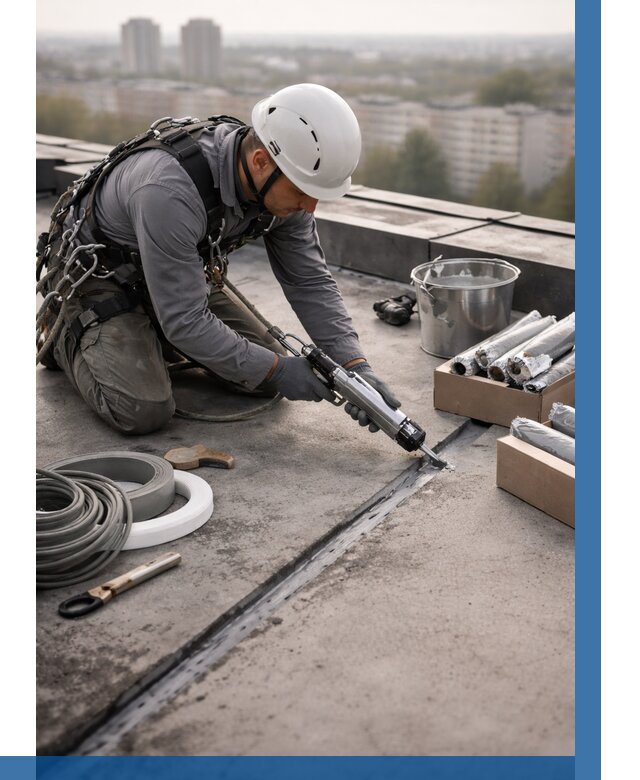 Герметизация швов кровли в Каменке от 455 р./м2 | ВЫСОТНИК-Кам