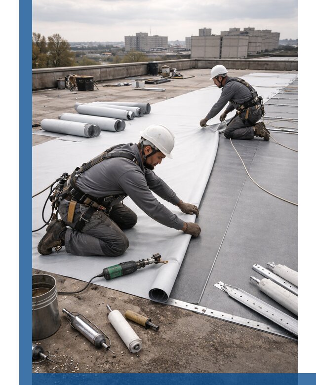 Монтаж мембранной кровли в Каменке для промышленных зданий