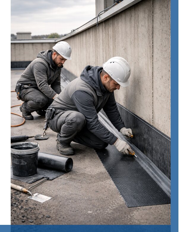 Гидроизоляция примыканий на кровле в Каменке от 910 р. | ВЫСОТНИК-Кам