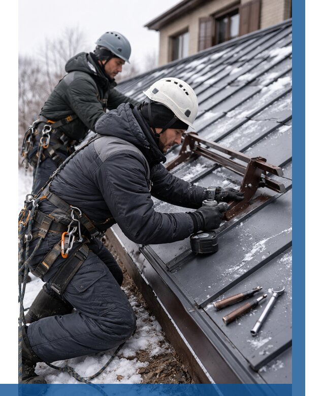 Монтаж снегозадержателей в Каменке от 455 р. | ВЫСОТНИК-Кам