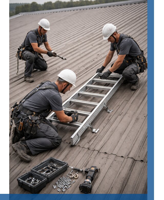 Монтаж кровельной лестницы в Каменке от 4552 р. | ВЫСОТНИК-Кам