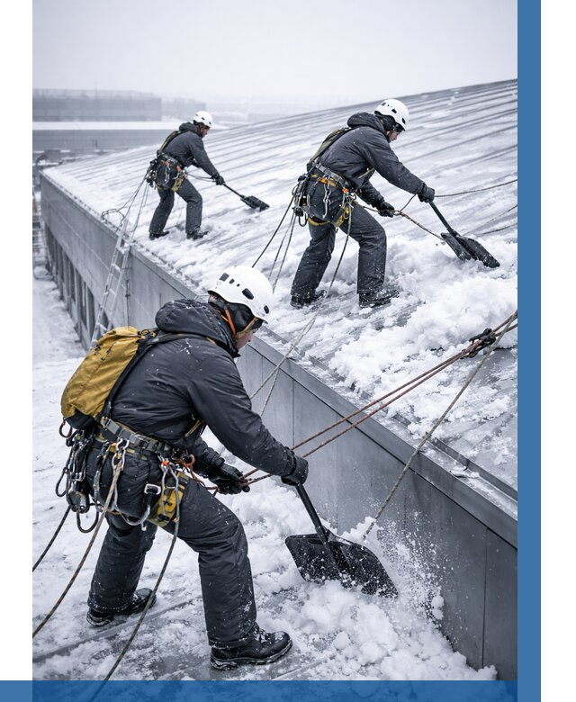 Очистка навесов от снега в Каменке от 4552 р. | ВЫСОТНИК-Кам