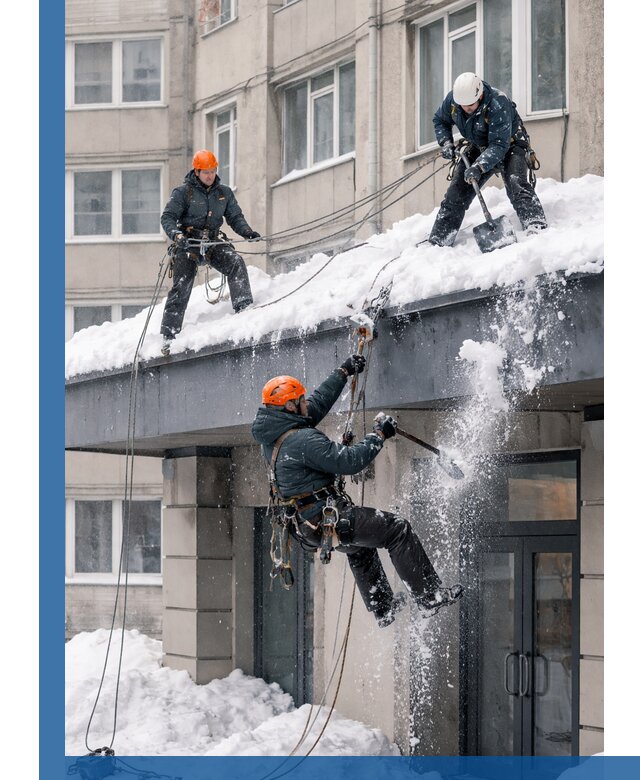 Безопасная очистка навесов от снега в Каменке круглогодично