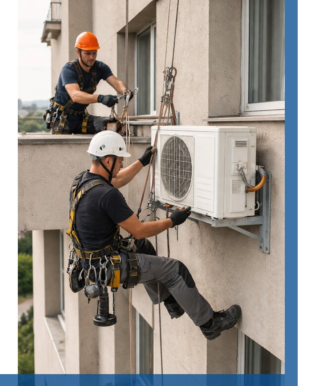 Монтаж внешнего блока кондиционера в Каменке от 6575 р. | ВЫСОТНИК-Кам