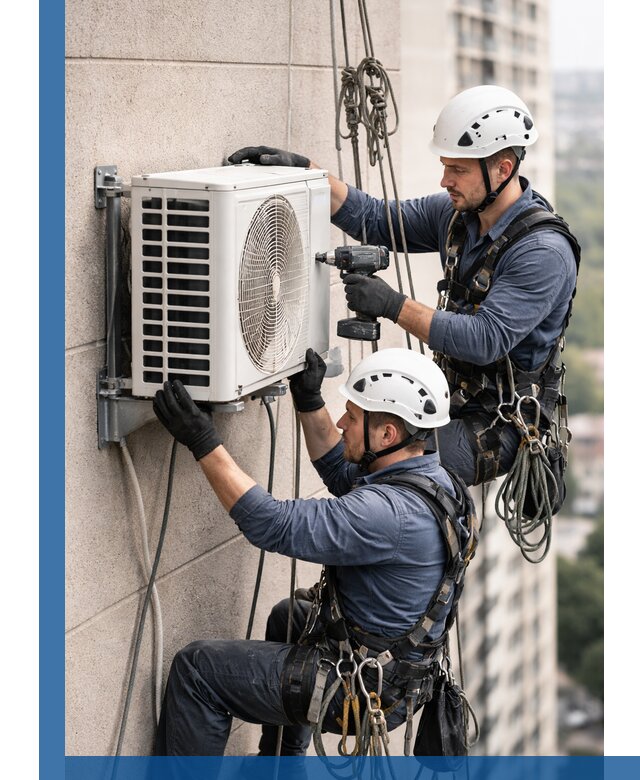 Монтаж внешнего блока кондиционера в Каменке установка и крепление