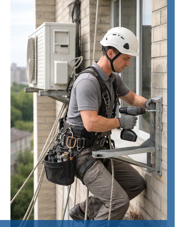 Установка кронштейнов кондиционера в Каменке от 3540 р. | ВЫСОТНИК-Кам