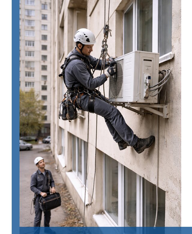 Демонтаж внешнего блока кондиционера в Каменке профессионально