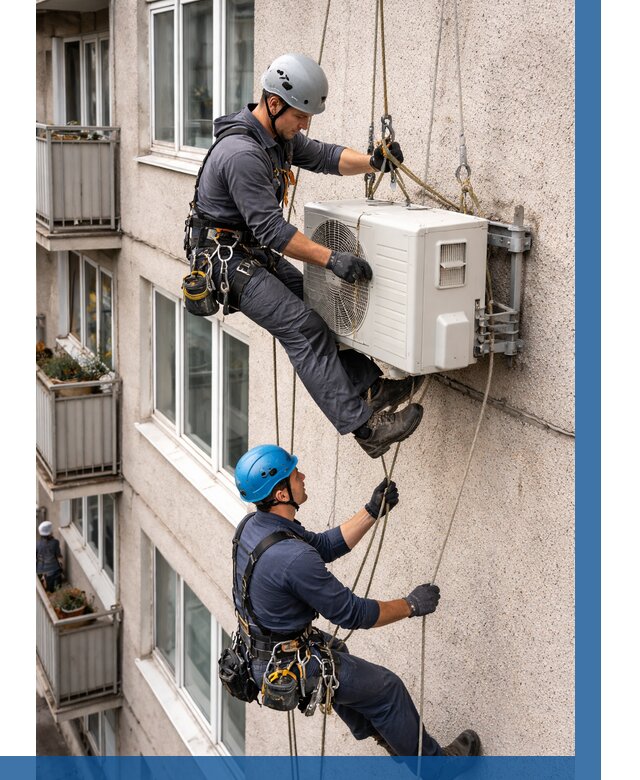 Перенос внешнего блока кондиционера в Каменке от 9104 р.| ВЫСОТНИК-Кам