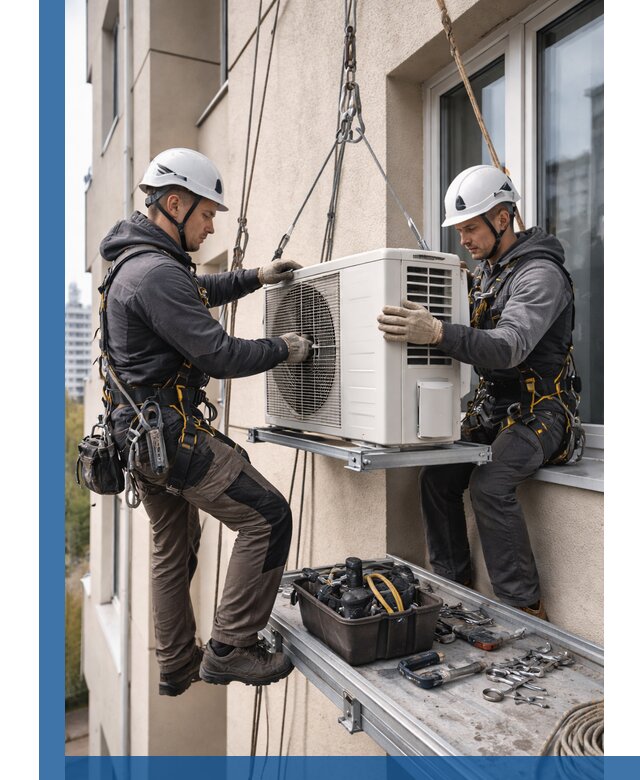 Перенос внешнего блока кондиционера в Каменке с монтажом и крепежом