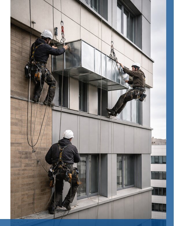 Монтаж воздуховодов на фасаде в Каменке от 1517 р. | ВЫСОТНИК-Кам