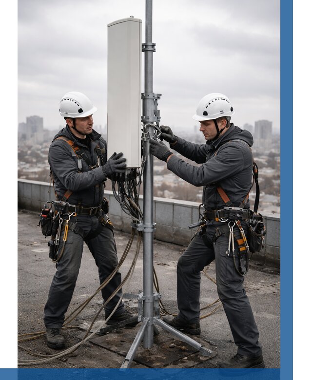 Монтаж антенн связи на крыше в Каменке от 8598 р. | ВЫСОТНИК-Кам