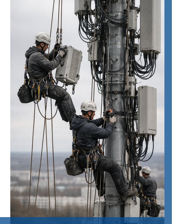 Монтаж оборудования связи на мачте в Каменке от 7586 р. | ВЫСОТНИК-Кам