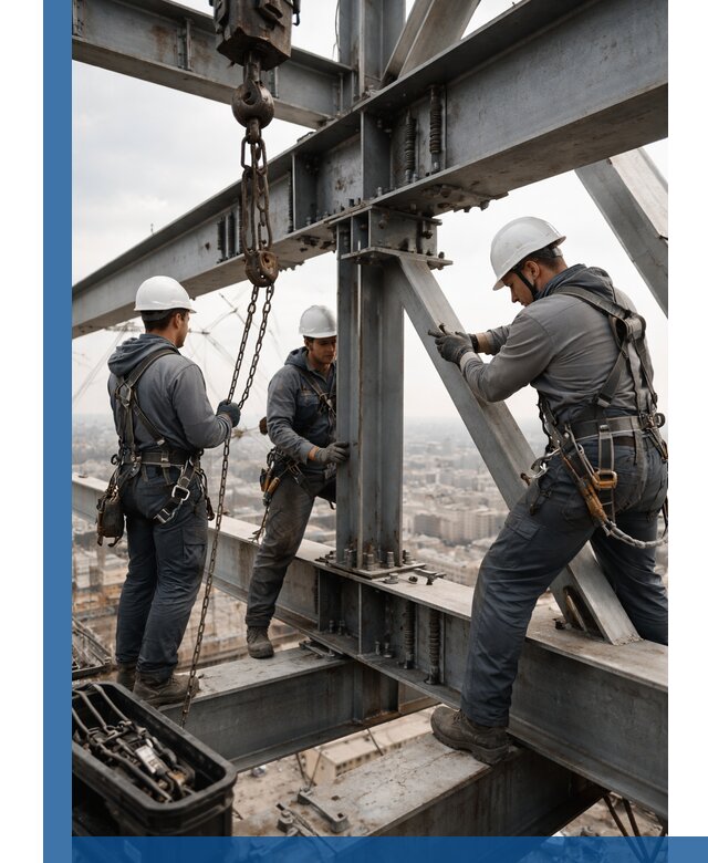 Профессиональный монтаж металлоконструкций на высоте в Каменке