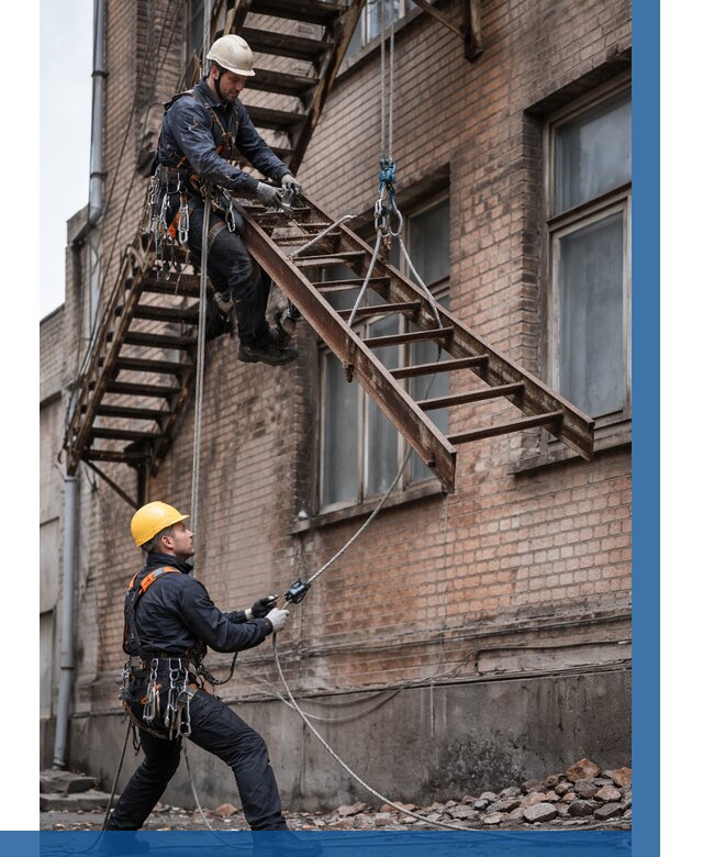 Демонтаж пожарной лестницы в Каменке от 12138 р. | ВЫСОТНИК-Кам