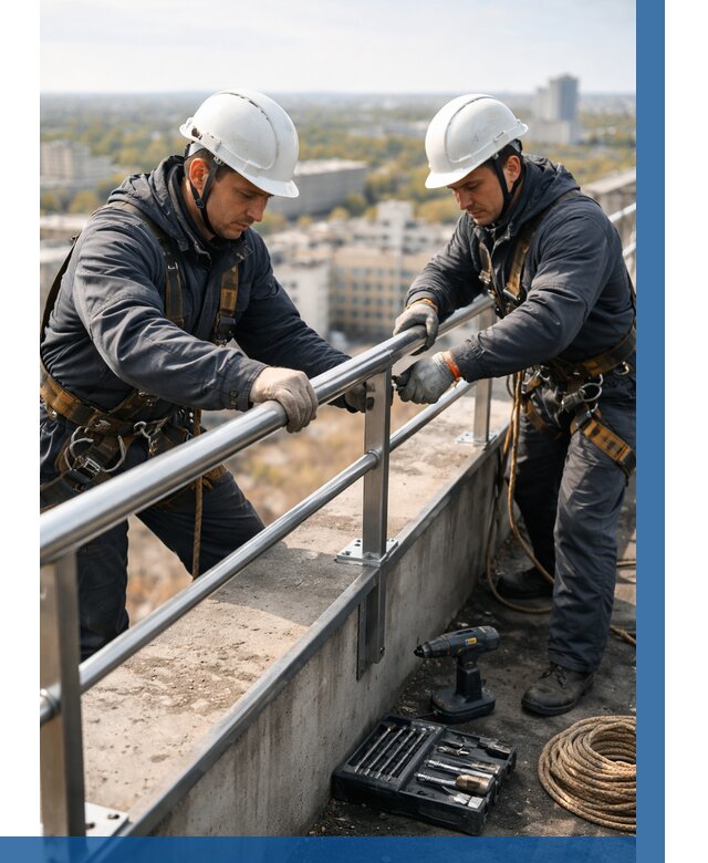 Монтаж перил на высоте в Каменке от 2529 р. | ВЫСОТНИК-Кам