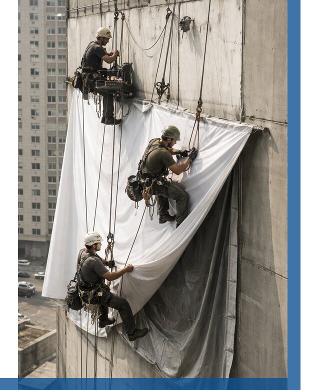 Замена баннерного полотна в Каменке от 6575 р. | ВЫСОТНИК-Кам—заказать