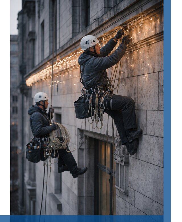 Монтаж новогодней иллюминации в Каменке от 8598 р. | ВЫСОТНИК-Кам