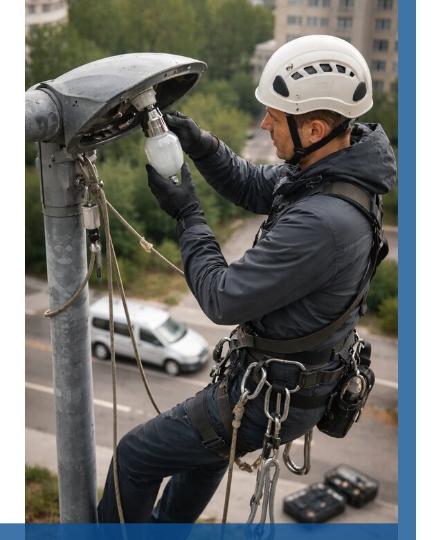 Замена ламп на высоте в Каменке от 2529 р. | ВЫСОТНИК-Кам