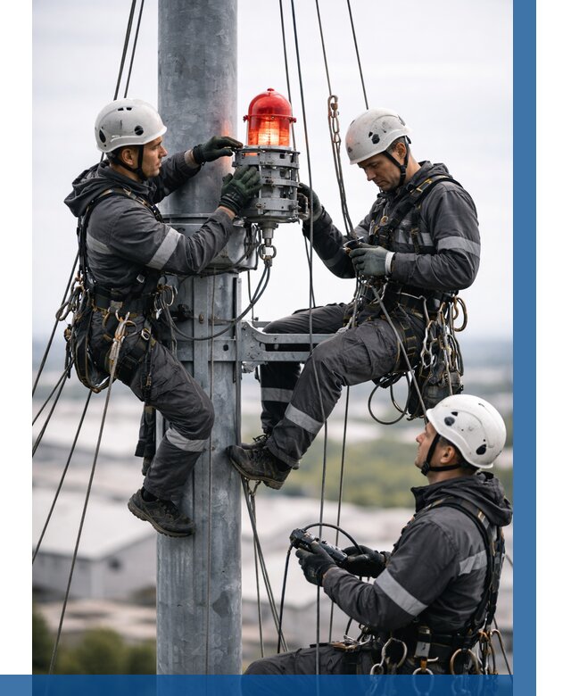 Монтаж заградительных огней в Каменке от 8598 р. | ВЫСОТНИК-Кам