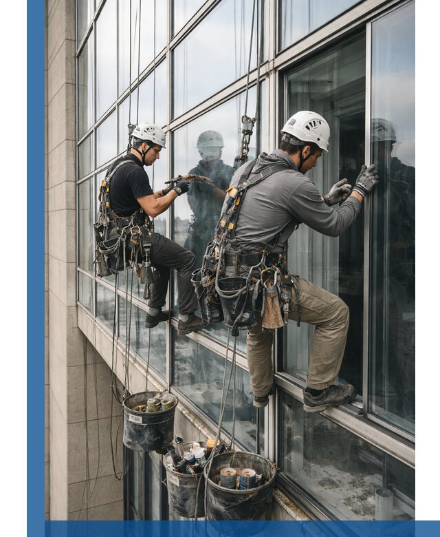 Ремонт витражных конструкций и фасадного остекления в Каменке