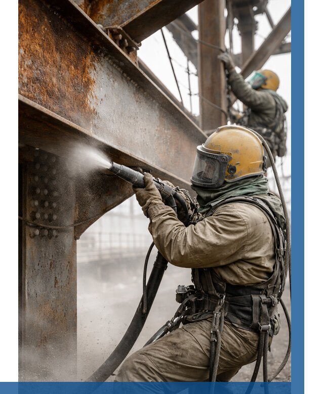 Пескоструйная очистка металлоконструкций в Каменке по 607 р.  ВЫСОТНИК-Кам