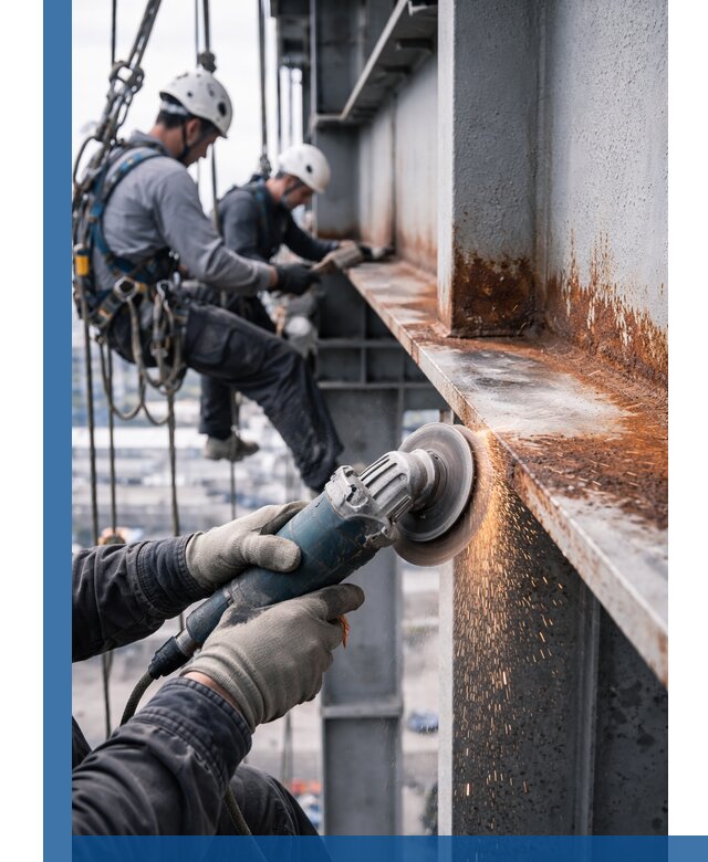 Зачистка металла от ржавчины и подготовка поверхностей в Каменке