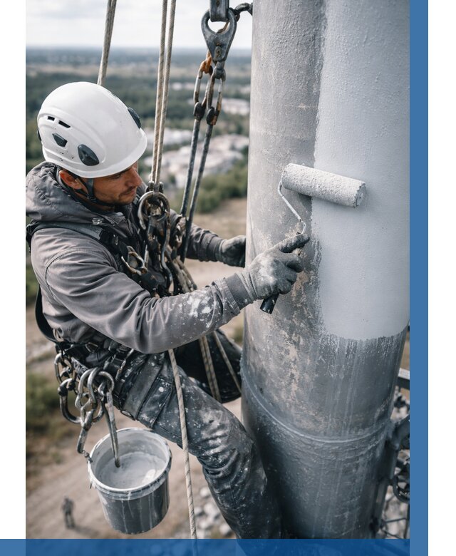 Покраска мачт связи под ключ в Каменке от 860 р. | ВЫСОТНИК-Кам