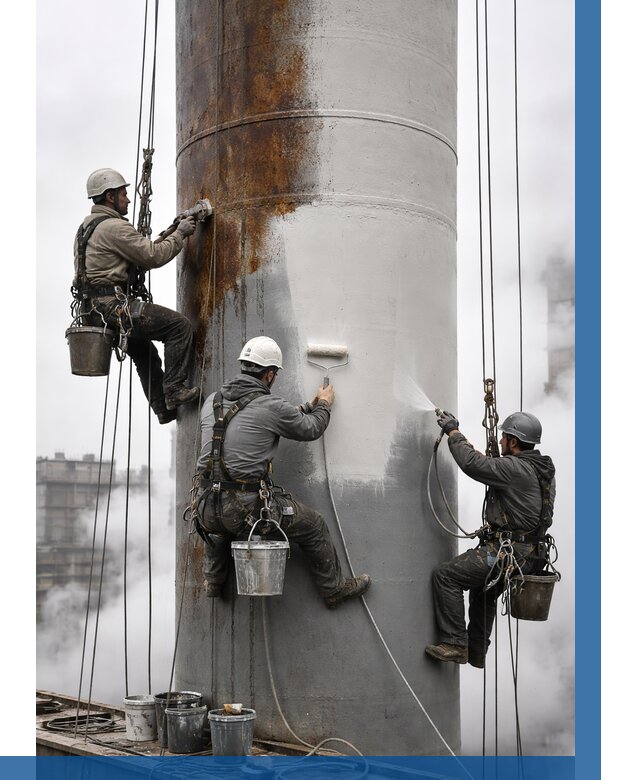 Покраска дымовых труб в Каменке от 8598 р. | ВЫСОТНИК-Кам